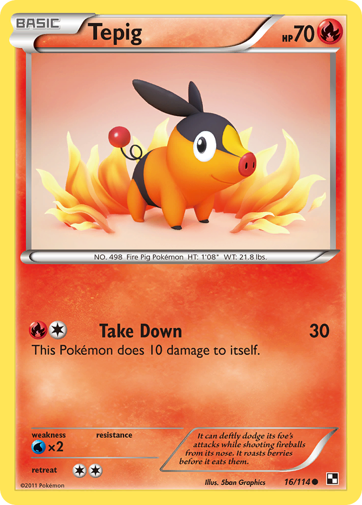 Tepig (16/114) [Black & White: Base Set] | Gear Gaming Fayetteville