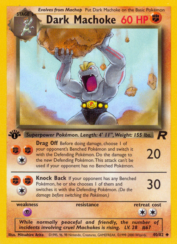 Dark Machoke (40/82) [Team Rocket 1st Edition] | Gear Gaming Fayetteville