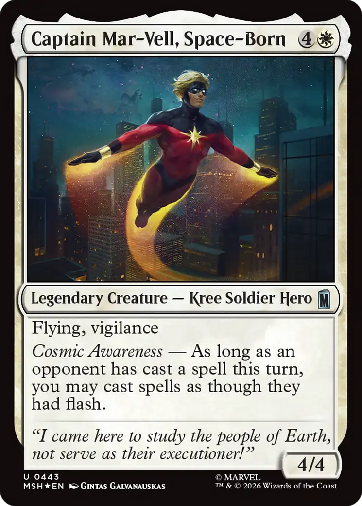 Captain Mar-Vell, Space-Born (Surge Foil) [Marvel Super Heroes] | Gear Gaming Fayetteville