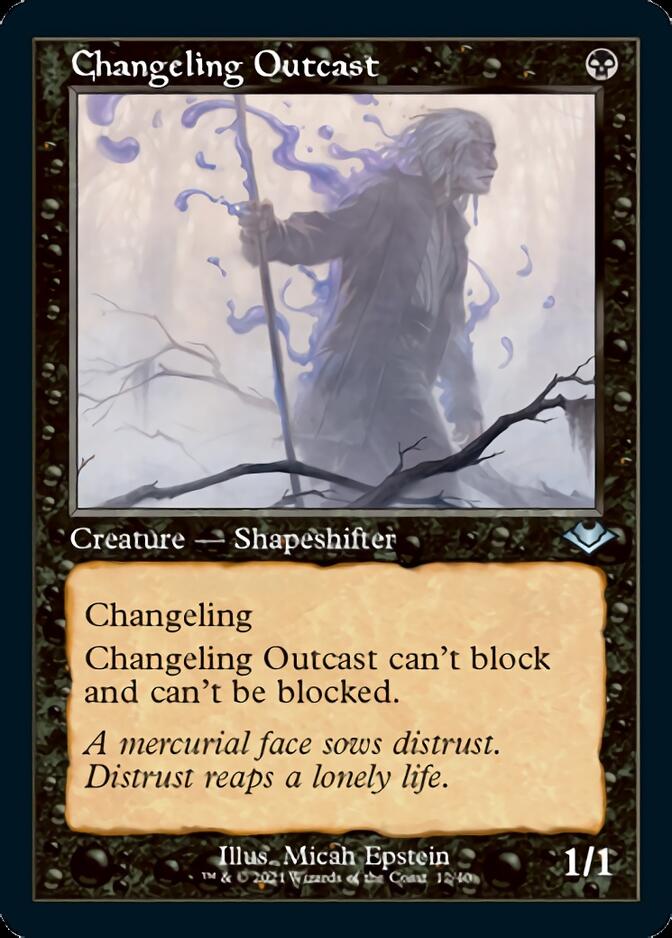 Changeling Outcast (Retro Foil Etched) [Modern Horizons] | Gear Gaming Fayetteville