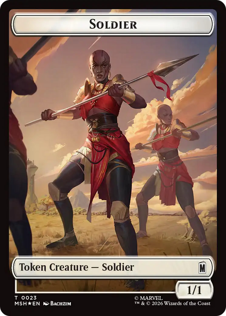Goat // Soldier Double-Sided Token (Surge Foil) [Marvel Super Heroes Commander Tokens] | Gear Gaming Fayetteville