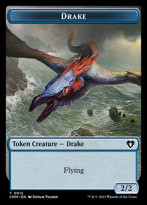 Spirit (0010) // Drake Double-Sided Token [Commander Masters Tokens] | Gear Gaming Fayetteville