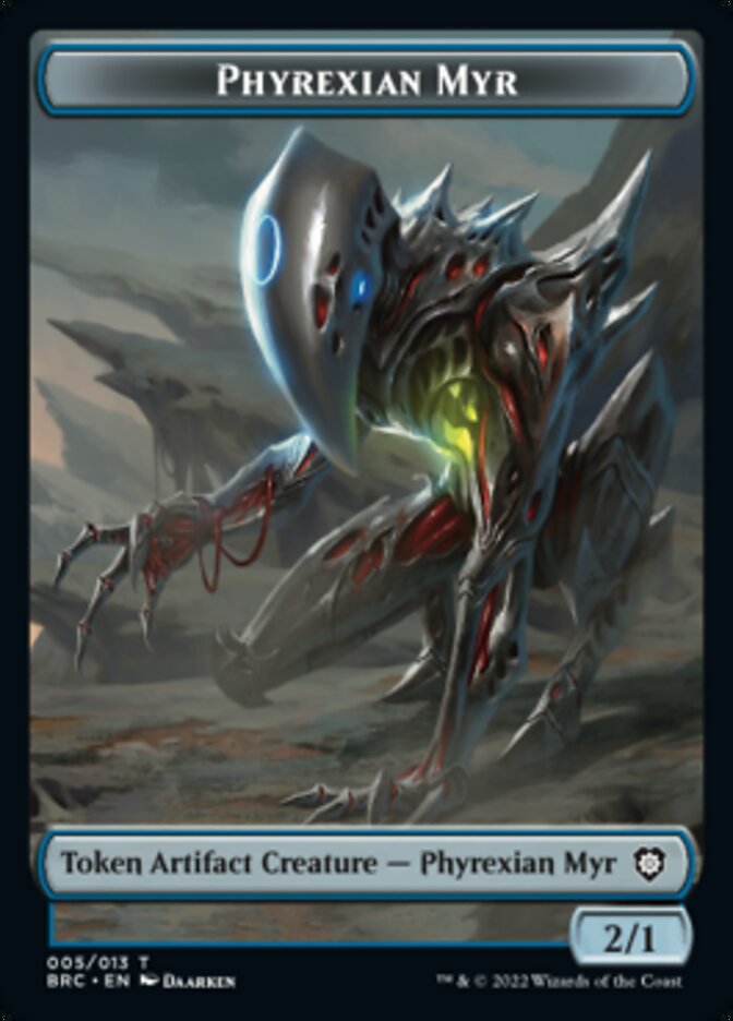 Construct (008) // Phyrexian Myr Double-Sided Token [The Brothers' War Commander Tokens] | Gear Gaming Fayetteville