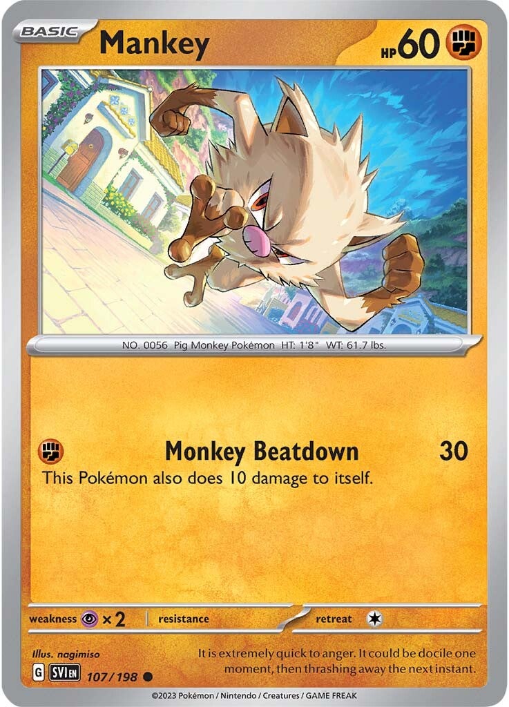 Mankey (107/198) [Scarlet & Violet: Base Set] | Gear Gaming Fayetteville