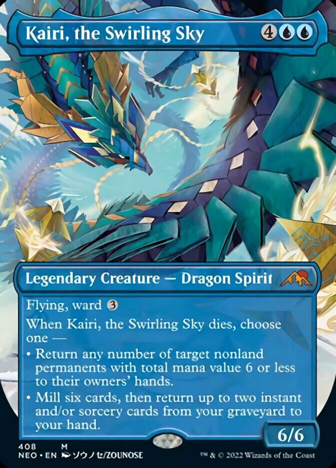 Kairi, the Swirling Sky (Borderless Alternate Art) [Kamigawa: Neon Dynasty] | Gear Gaming Fayetteville