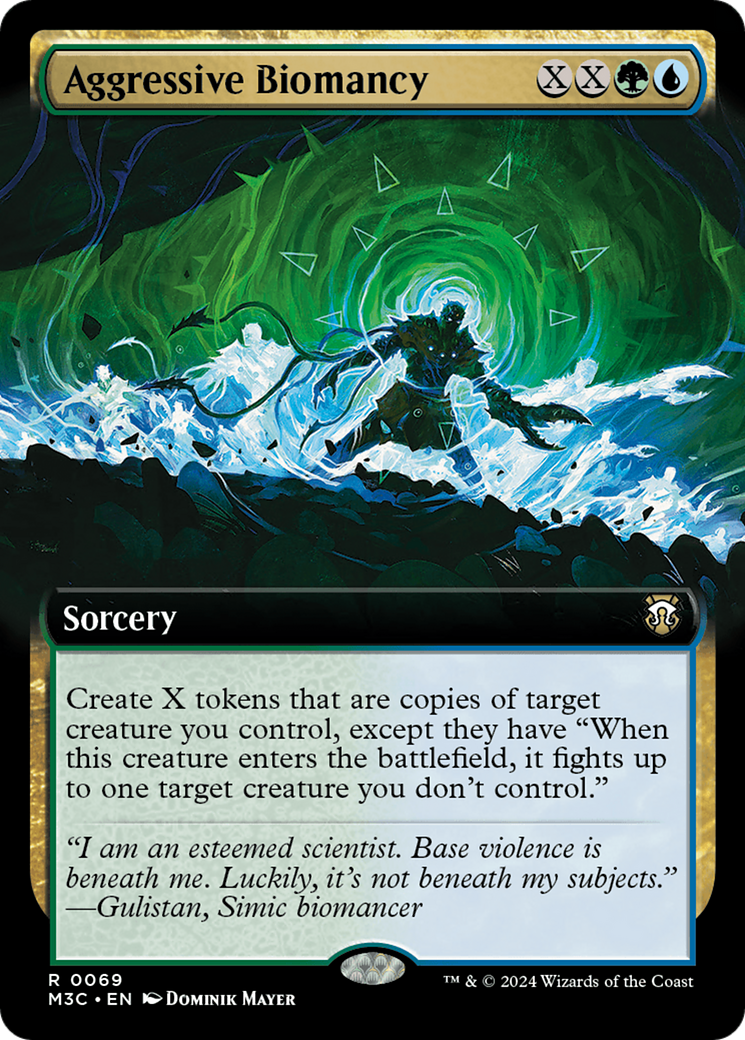 Aggressive Biomancy (Extended Art) (Ripple Foil) [Modern Horizons 3 Commander] | Gear Gaming Fayetteville