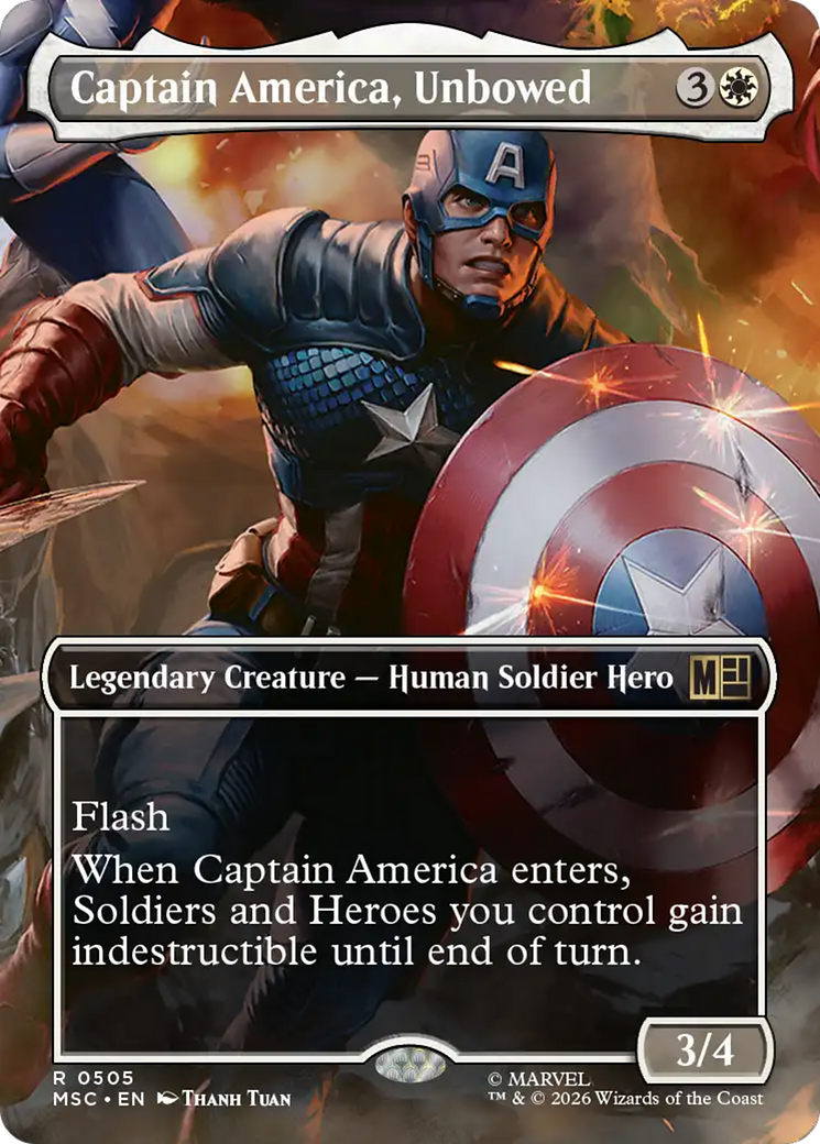 Captain America, Unbowed (Borderless) [Marvel Super Heroes Commander] | Gear Gaming Fayetteville