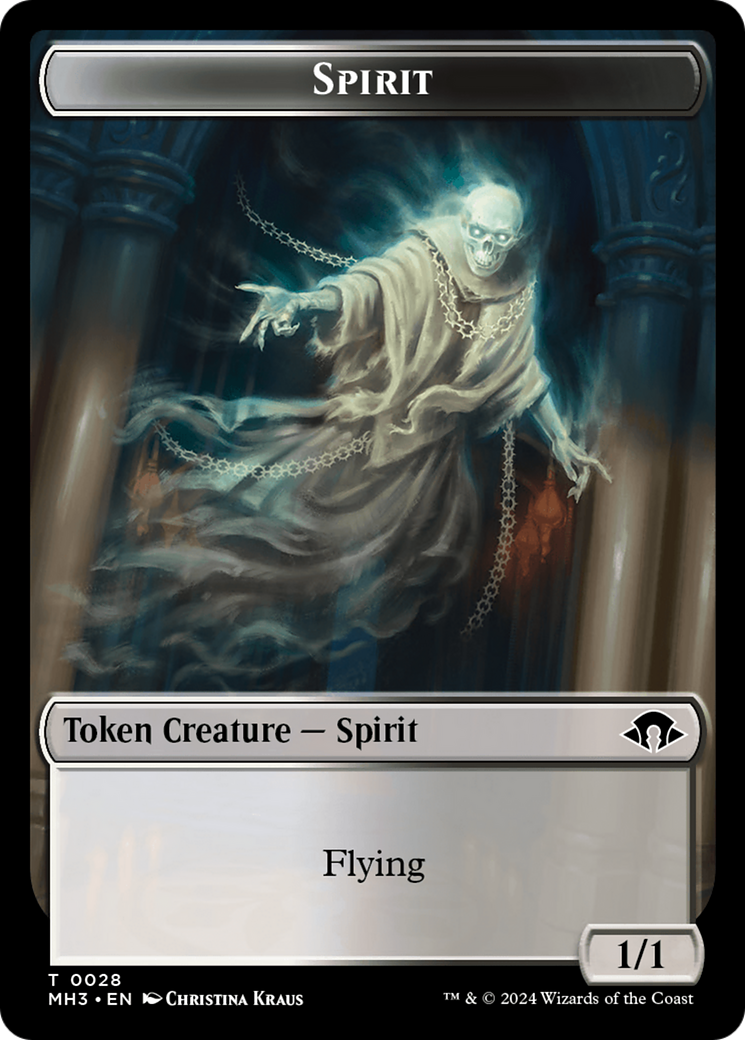 Spirit Token (0028) [Modern Horizons 3 Tokens] | Gear Gaming Fayetteville