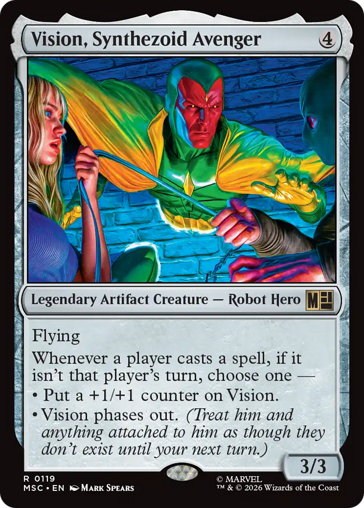 Vision, Synthezoid Avenger (Surge Foil) [Marvel Super Heroes Commander] | Gear Gaming Fayetteville