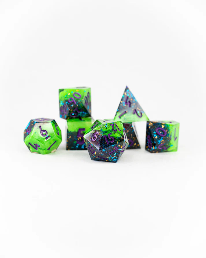 Denner Resin | 7 Piece Sharp Edge Dice Set | Gear Gaming Fayetteville