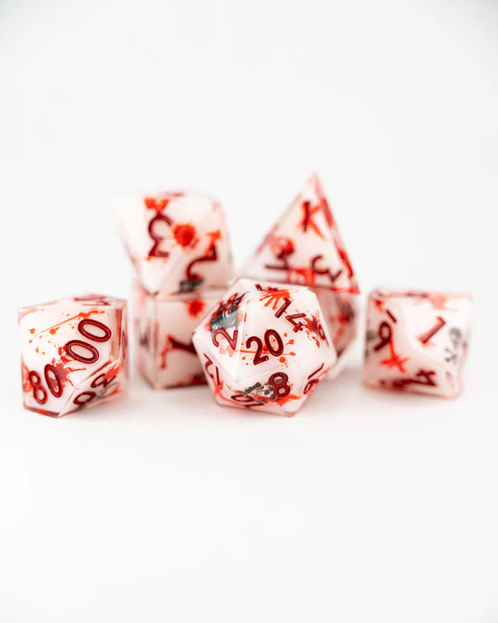 Macabre | Double Cast | 7 Piece Sharp Edge Dice Set | Gear Gaming Fayetteville