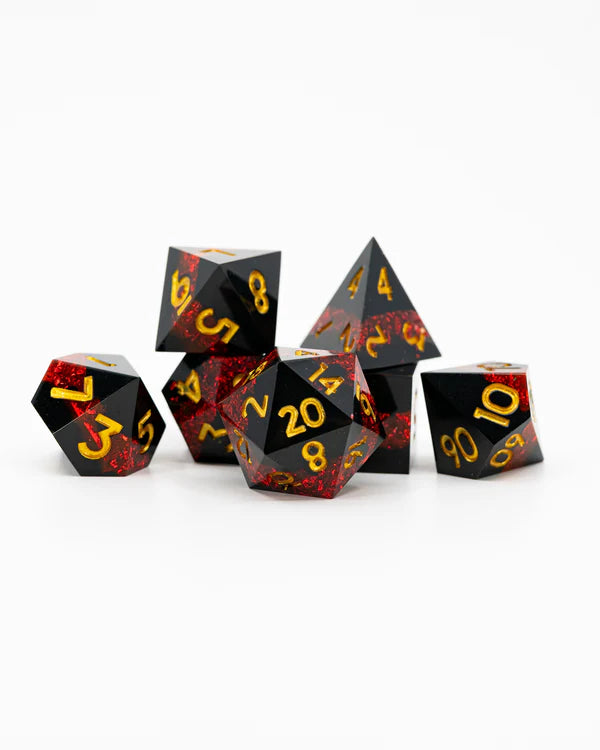 Burnished Sun| 7 Piece Sharp Edge Resin Dice Set (Copy) | Gear Gaming Fayetteville