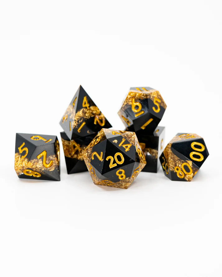 All That Glitters | 7 Piece Sharp Edge Dice Set | Gear Gaming Fayetteville