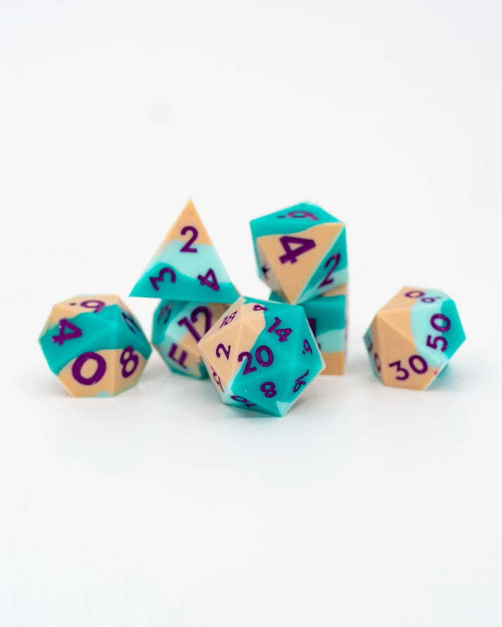 Desert Drift | 7 Piece Soft Silicone Dice Set | Gear Gaming Fayetteville
