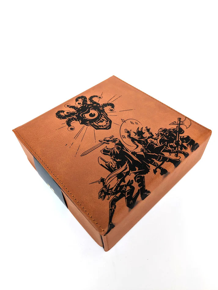 Deadly Encounter | Vegan Leather Dice Box - Chestnut | Gear Gaming Fayetteville