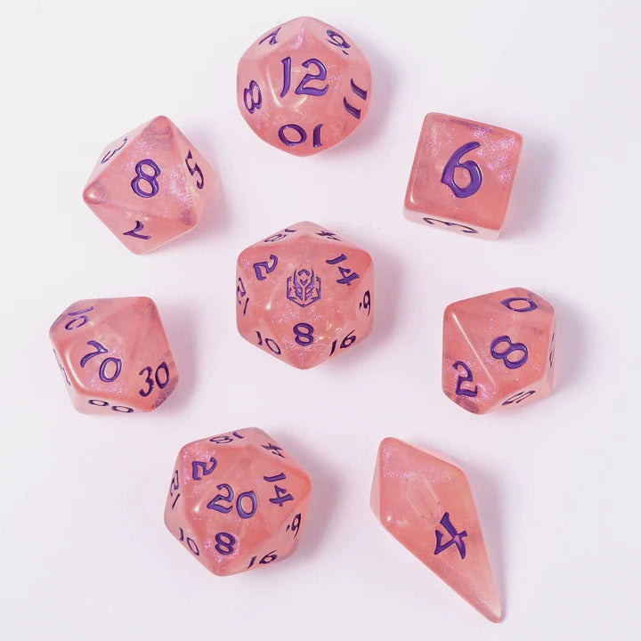 Wyrmforged Rollers - Rounded Edge 8 Piece Polyhedral Dice set - Elixir of Life | Gear Gaming Fayetteville