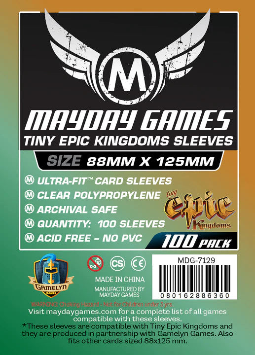 Mayday Games - Custom Tiny Epic Kingdoms Sleeves (Pack of 100, 88 X 125 mm) | Gear Gaming Fayetteville