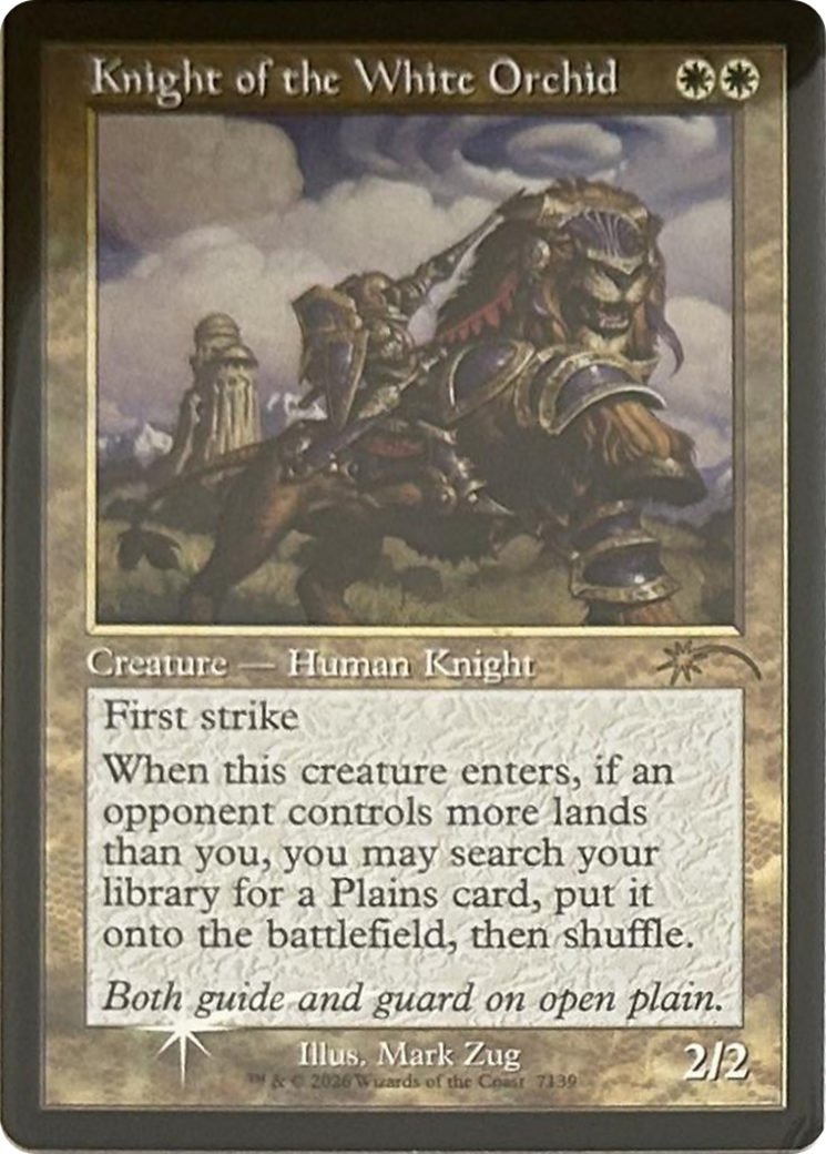 Knight of the White Orchid (7139) (Retro Frame) [Secret Lair Drop Series] | Gear Gaming Fayetteville