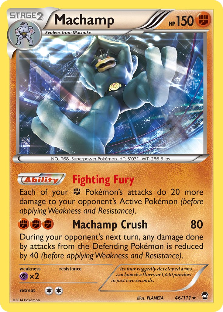 Machamp (46/111) (Cosmos Holo) (Blister Exclusive) [XY: Furious Fists] | Gear Gaming Fayetteville