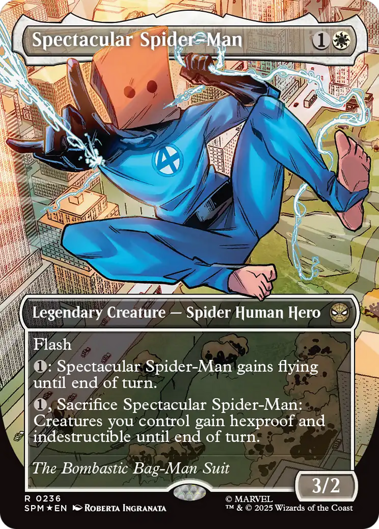 Spectacular Spider-Man (0236) (Borderless) (Textured Foil) [Marvel's Spider-Man] | Gear Gaming Fayetteville