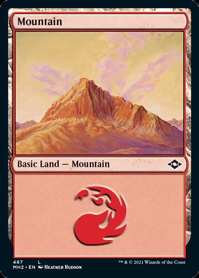 Mountain (487) (Foil Etched) [Modern Horizons 2] | Gear Gaming Fayetteville