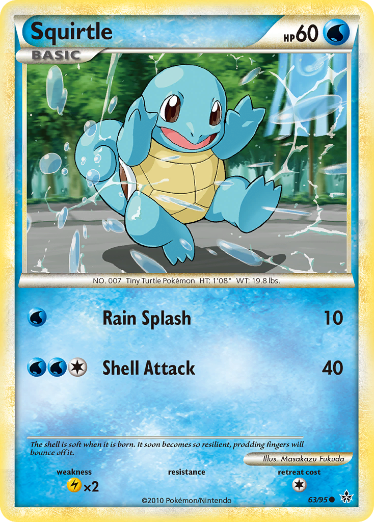 Squirtle (63/95) [HeartGold & SoulSilver: Unleashed] | Gear Gaming Fayetteville