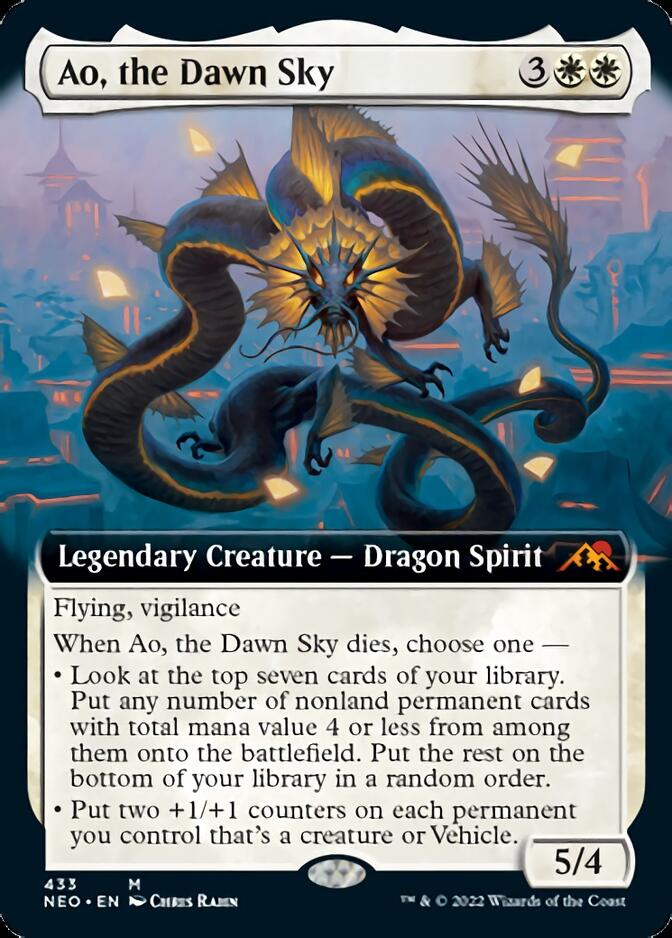 Ao, the Dawn Sky (Extended Art) [Kamigawa: Neon Dynasty] | Gear Gaming Fayetteville