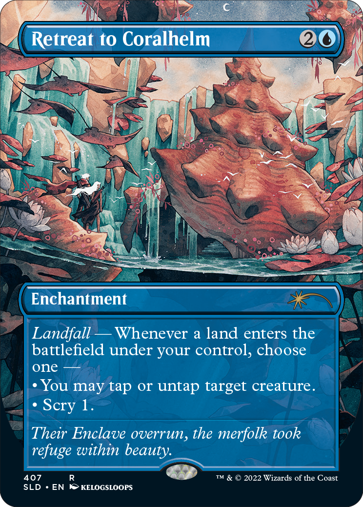 Retreat to Coralhelm (Borderless) [Secret Lair Drop Series] | Gear Gaming Fayetteville
