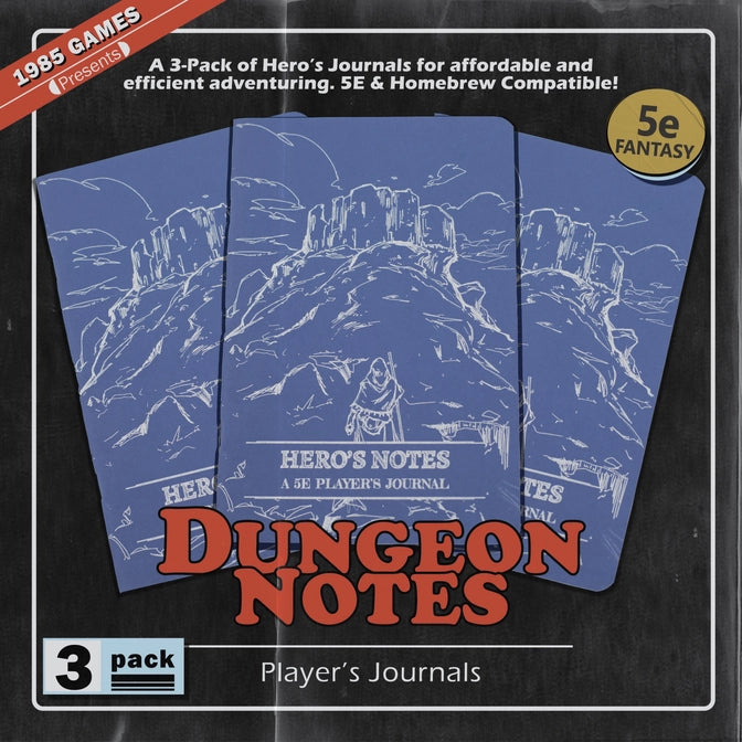 Dungeon Notes:  5E Player's Journal - Blue | Gear Gaming Fayetteville