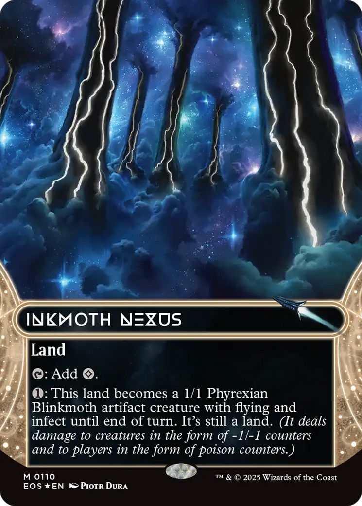 Inkmoth Nexus (0110) (Borderless) (Galaxy Foil) [Edge of Eternities: Stellar Sights] | Gear Gaming Fayetteville