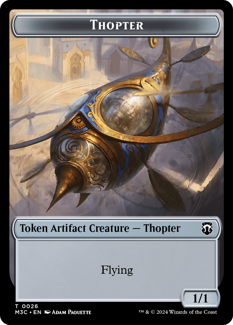 Aetherborn (Ripple Foil) // Thopter Double-Sided Token [Modern Horizons 3 Commander Tokens] | Gear Gaming Fayetteville