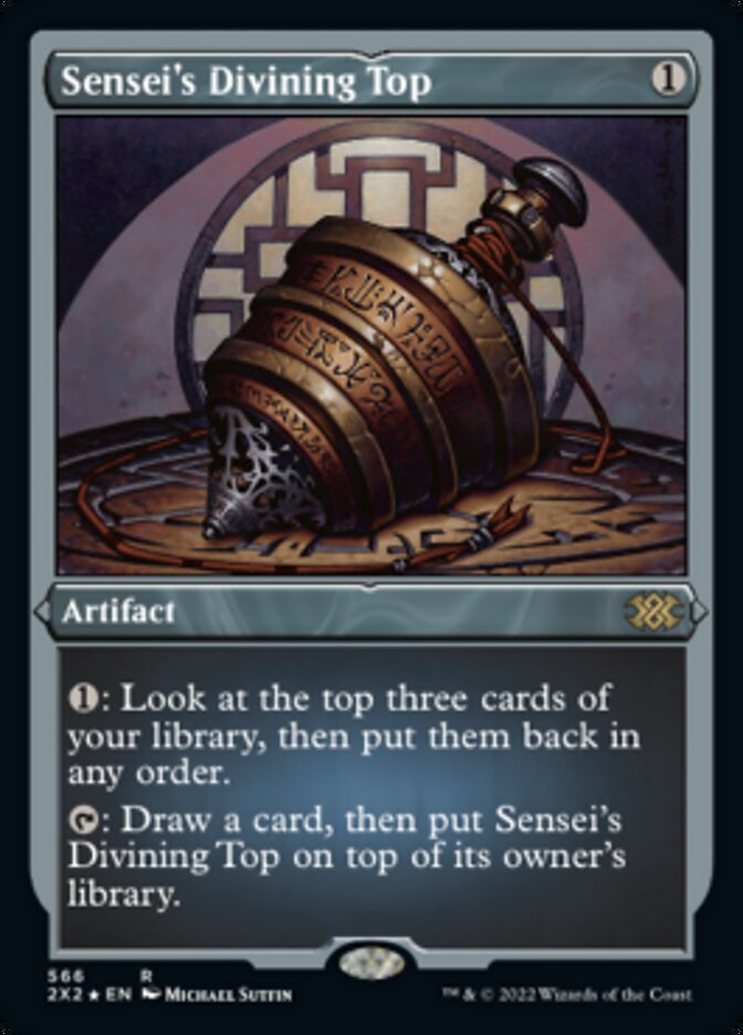 Sensei's Divining Top (Foil Etched) [Double Masters 2022] | Gear Gaming Fayetteville