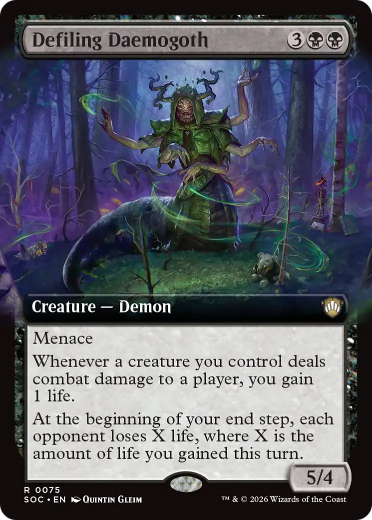 Defiling Daemogoth (Extended Art) [Secrets of Strixhaven Commander] | Gear Gaming Fayetteville