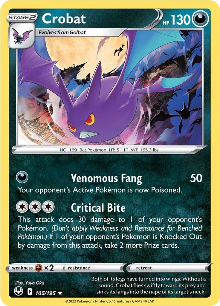 Crobat (105/195) [Sword & Shield: Silver Tempest] | Gear Gaming Fayetteville