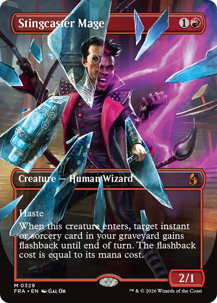 Stingcaster Mage (Borderless) (Facet Foil) [Reality Fracture] | Gear Gaming Fayetteville