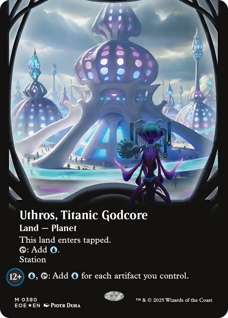 Uthros, Titanic Godcore (Borderless) (Galaxy Foil) [Edge of Eternities] | Gear Gaming Fayetteville