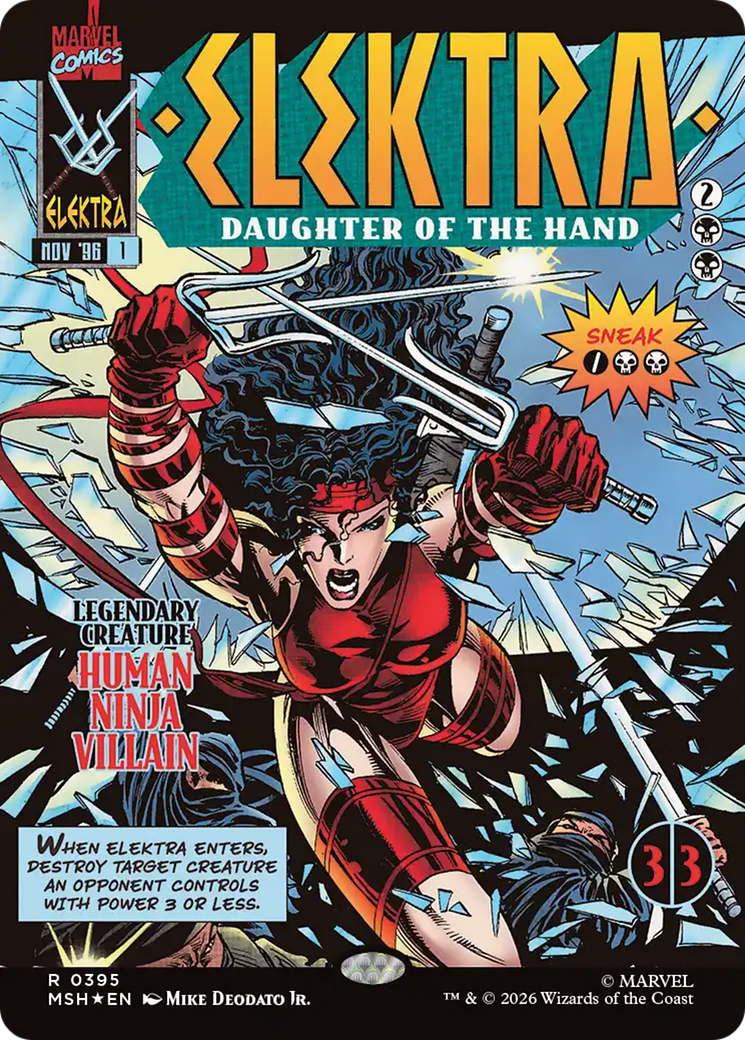 Elektra, Daughter of the Hand (Borderless) (395) [Marvel Super Heroes] | Gear Gaming Fayetteville