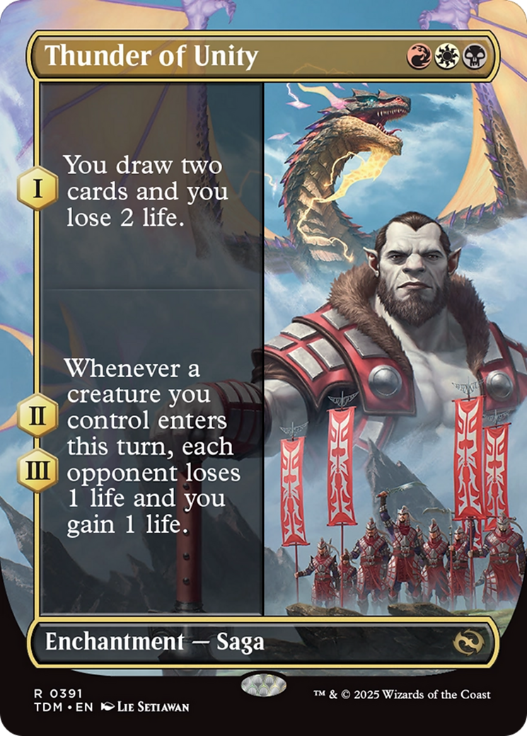 Thunder of Unity (Borderless) [Tarkir: Dragonstorm] | Gear Gaming Fayetteville