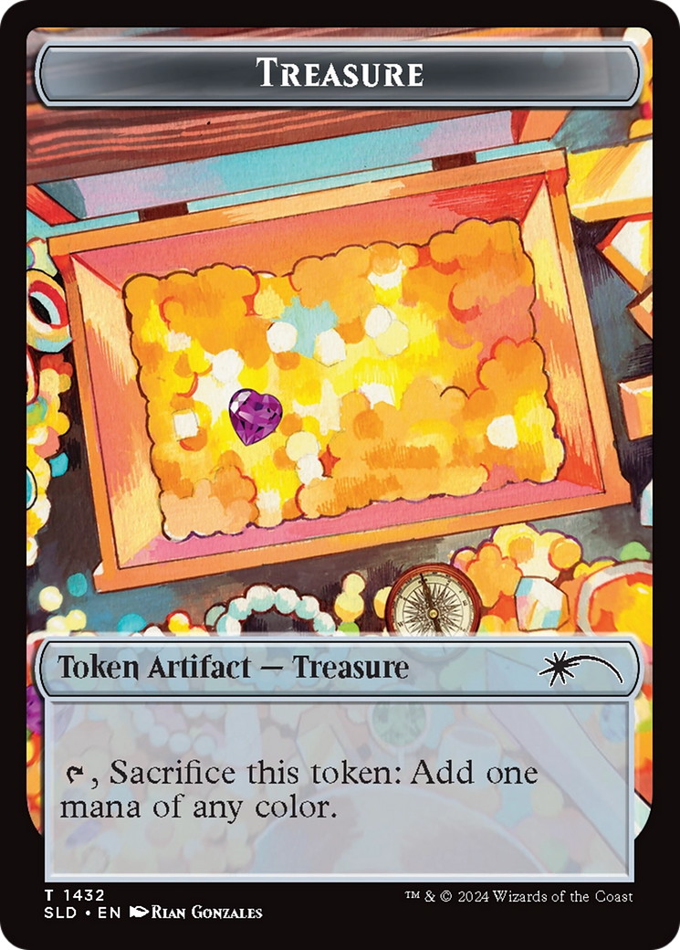 Treasure Token (1432) (Rainbow Foil) [Secret Lair Drop Series] | Gear Gaming Fayetteville