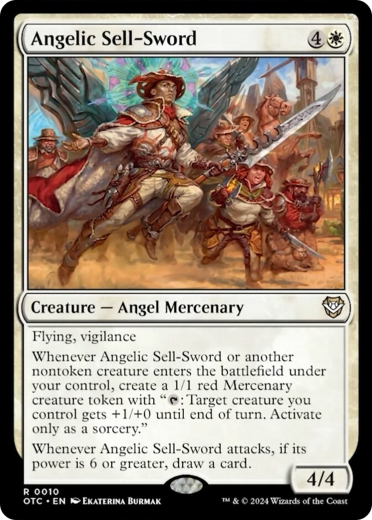 Angelic Sell-Sword [Outlaws of Thunder Junction Commander] | Gear Gaming Fayetteville