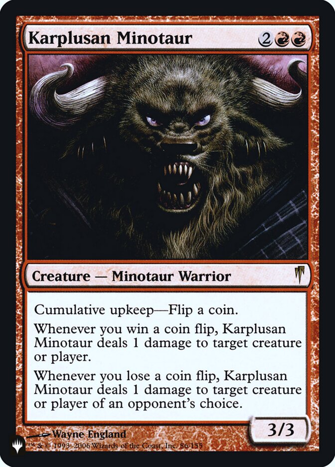 Karplusan Minotaur [Secret Lair: Heads I Win, Tails You Lose] | Gear Gaming Fayetteville