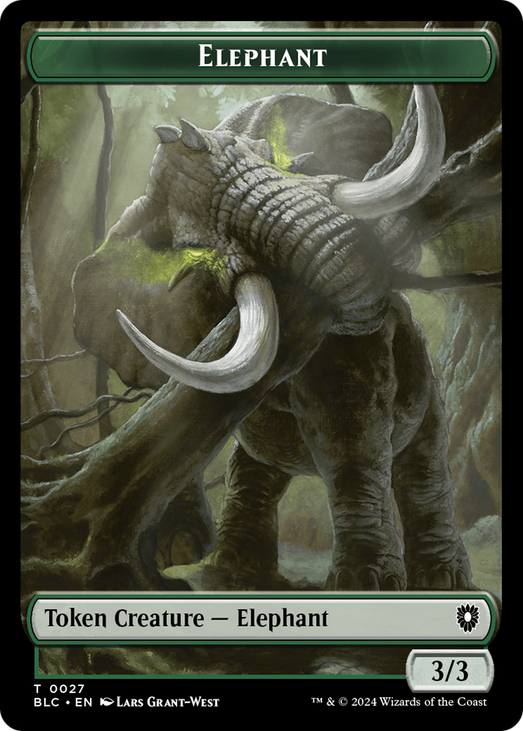 Elephant // Squid Double-Sided Token [Bloomburrow Commander Tokens] | Gear Gaming Fayetteville