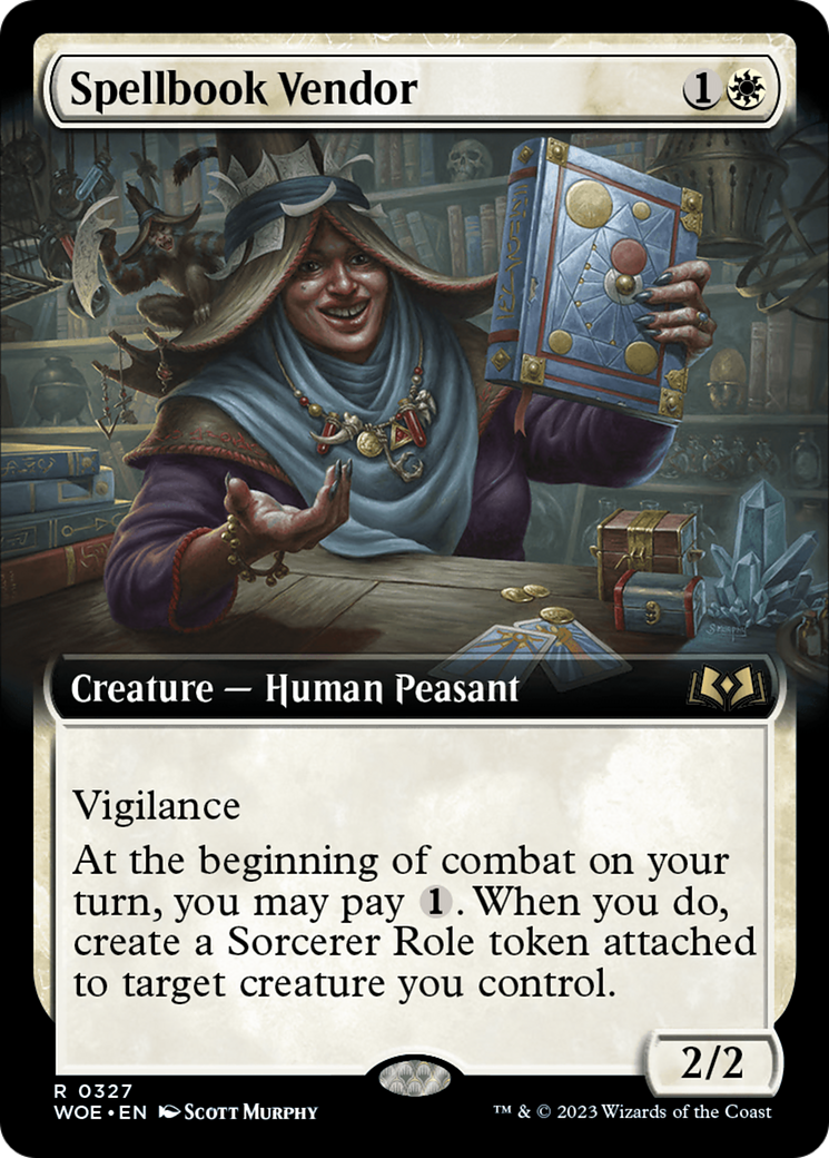 Spellbook Vendor (Extended Art) [Wilds of Eldraine] | Gear Gaming Fayetteville