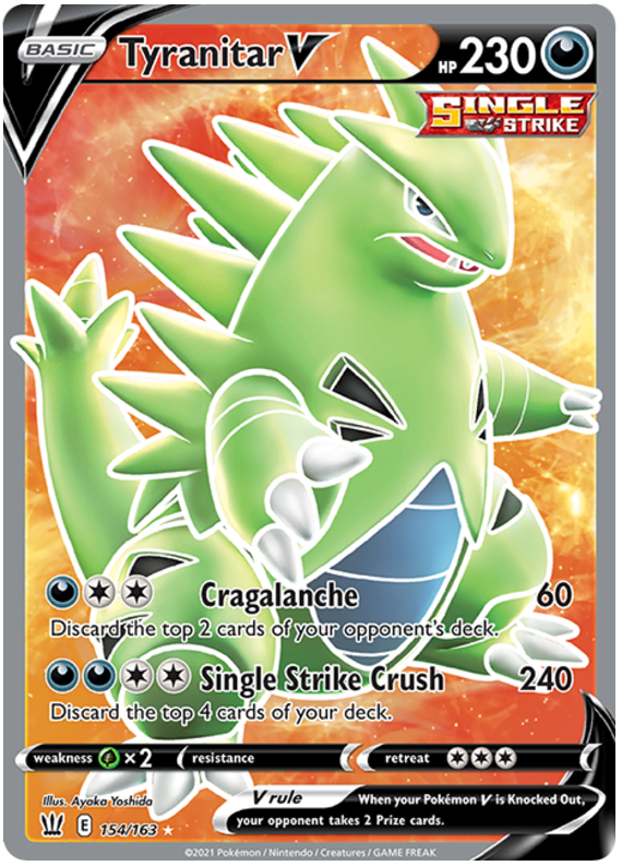 Tyranitar V (154/163) [Sword & Shield: Battle Styles] | Gear Gaming Fayetteville