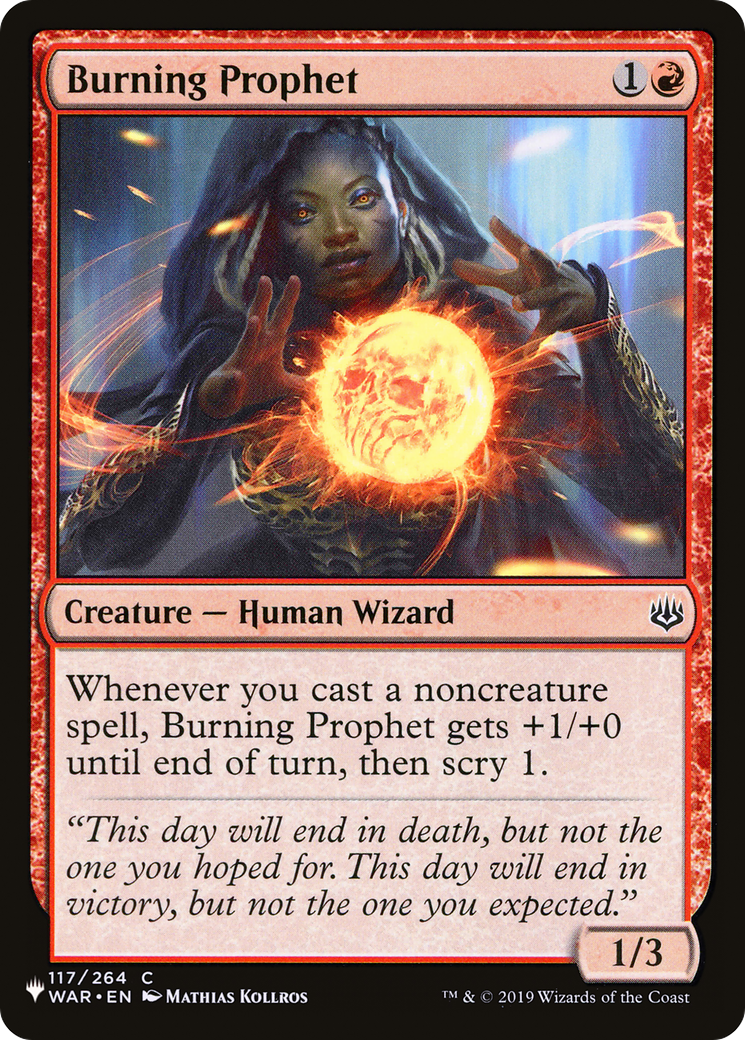 Burning Prophet [The List Reprints] | Gear Gaming Fayetteville