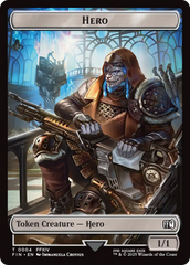 Bird // Hero (0004) Double Sided Token [FINAL FANTASY Commander Tokens] | Gear Gaming Fayetteville