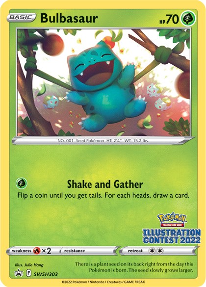 Bulbasaur (SWSH303) (Illustration Contest 2022) [Sword & Shield: Black Star Promos] | Gear Gaming Fayetteville