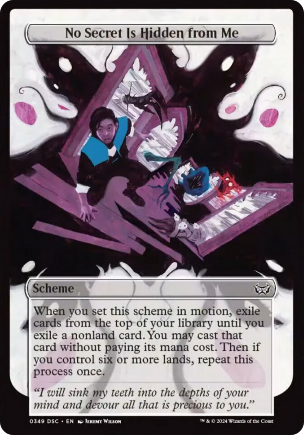 No Secret Is Hidden from Me (Full Art) [Duskmourn: Archenemy] | Gear Gaming Fayetteville