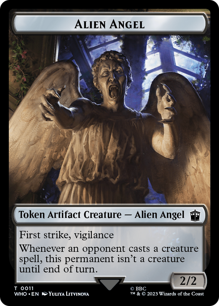 Alien Angel // Mark of the Rani Double-Sided Token [Doctor Who Tokens] | Gear Gaming Fayetteville