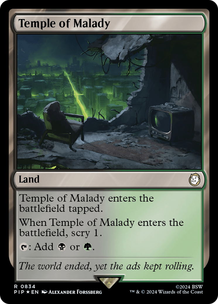 Temple of Malady (Surge Foil) [Fallout] | Gear Gaming Fayetteville